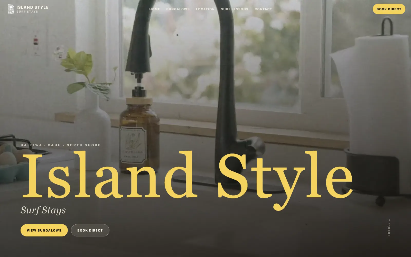 The Island Style Surf Stays website