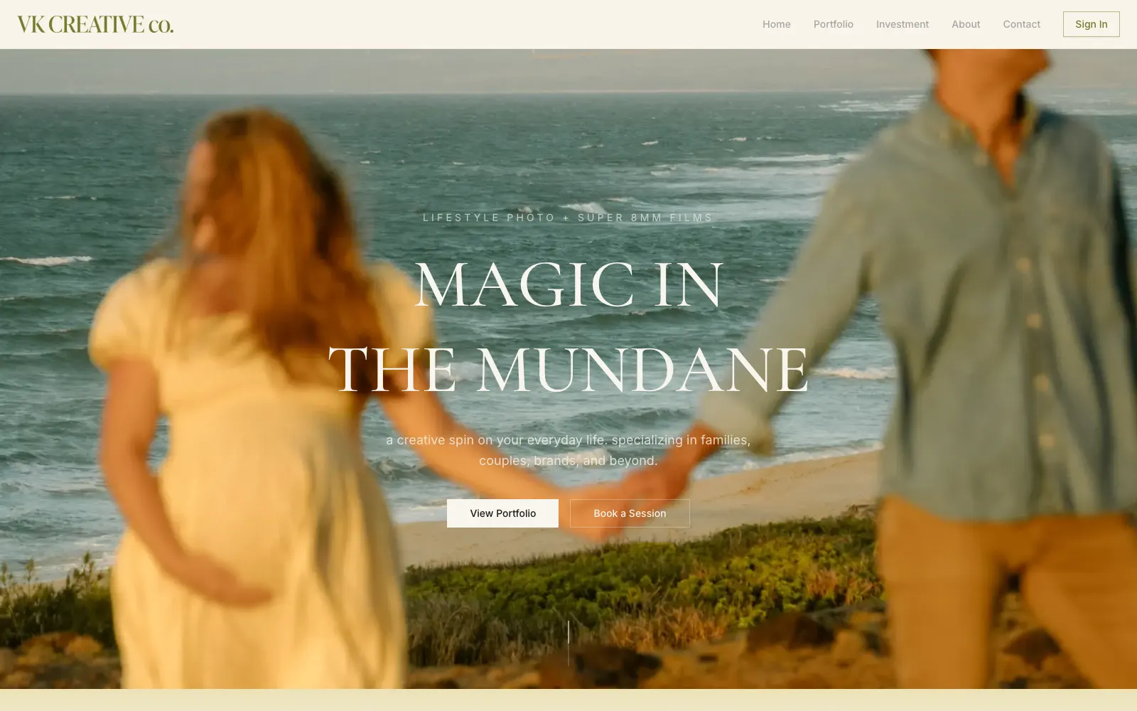 The VK Creative Co website